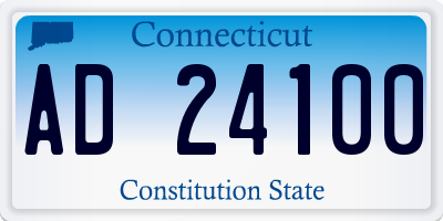 CT license plate AD24100