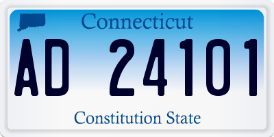 CT license plate AD24101