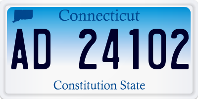 CT license plate AD24102