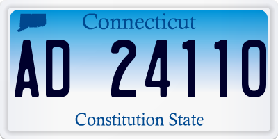 CT license plate AD24110