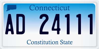 CT license plate AD24111