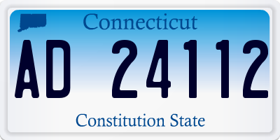CT license plate AD24112