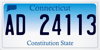 CT license plate AD24113