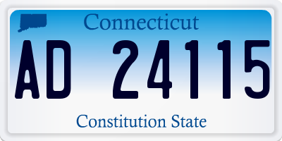 CT license plate AD24115
