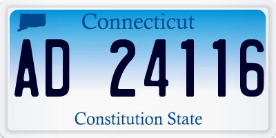 CT license plate AD24116