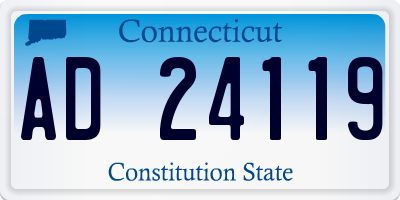 CT license plate AD24119