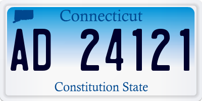 CT license plate AD24121