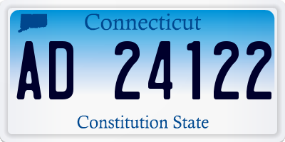 CT license plate AD24122