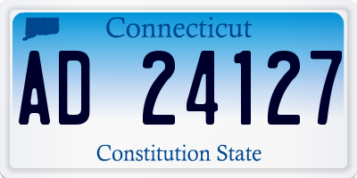 CT license plate AD24127