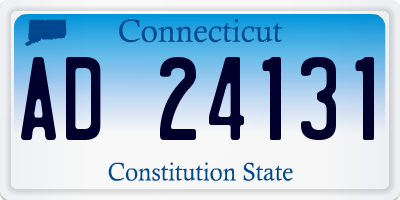 CT license plate AD24131