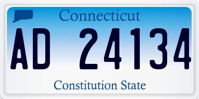CT license plate AD24134