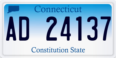 CT license plate AD24137