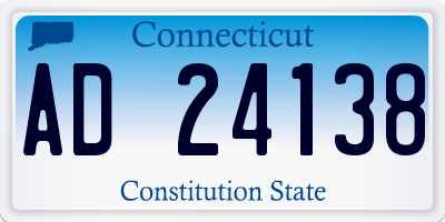 CT license plate AD24138