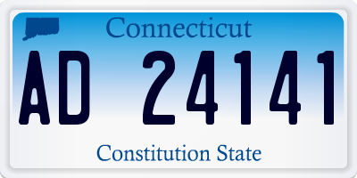 CT license plate AD24141