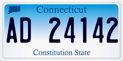 CT license plate AD24142