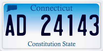 CT license plate AD24143