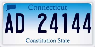 CT license plate AD24144