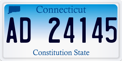 CT license plate AD24145
