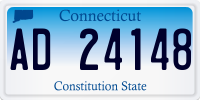 CT license plate AD24148