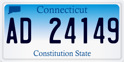 CT license plate AD24149
