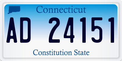 CT license plate AD24151