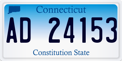 CT license plate AD24153