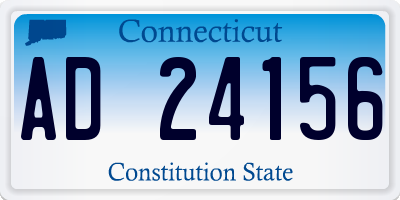 CT license plate AD24156