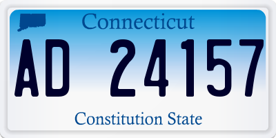 CT license plate AD24157