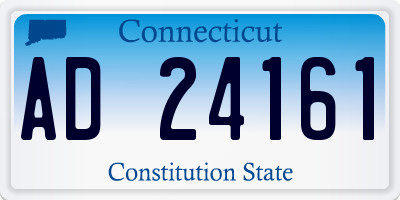 CT license plate AD24161