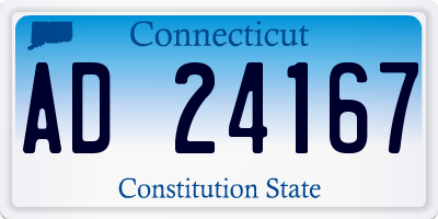 CT license plate AD24167