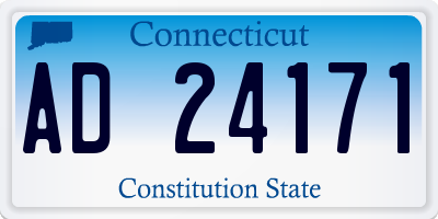 CT license plate AD24171