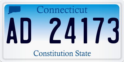 CT license plate AD24173