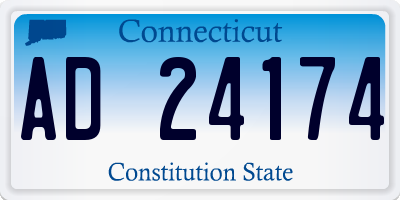 CT license plate AD24174