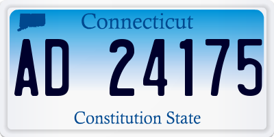 CT license plate AD24175