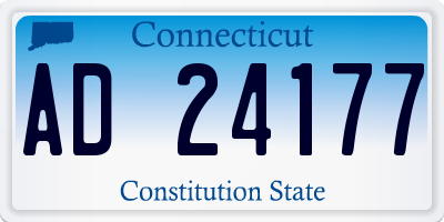 CT license plate AD24177