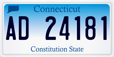 CT license plate AD24181