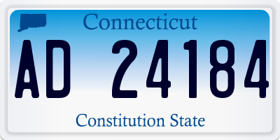 CT license plate AD24184