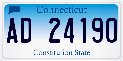 CT license plate AD24190