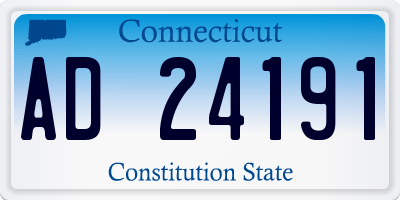 CT license plate AD24191