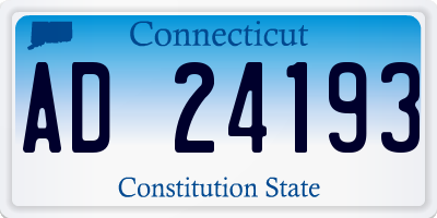 CT license plate AD24193