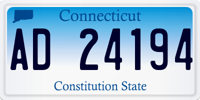 CT license plate AD24194