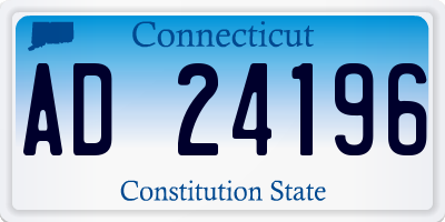 CT license plate AD24196