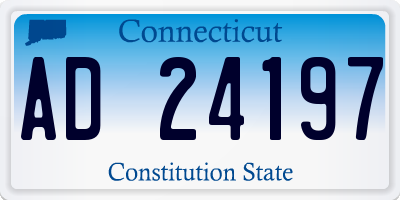CT license plate AD24197