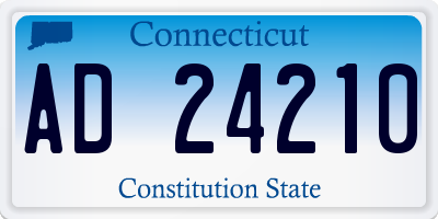 CT license plate AD24210