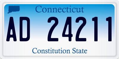 CT license plate AD24211