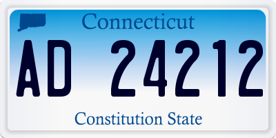 CT license plate AD24212