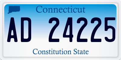 CT license plate AD24225