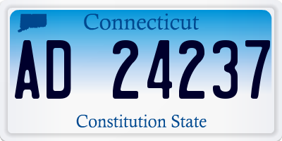 CT license plate AD24237