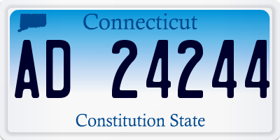 CT license plate AD24244