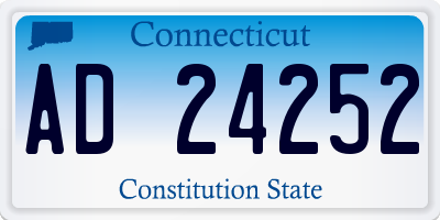 CT license plate AD24252